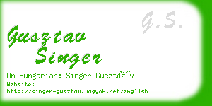 gusztav singer business card